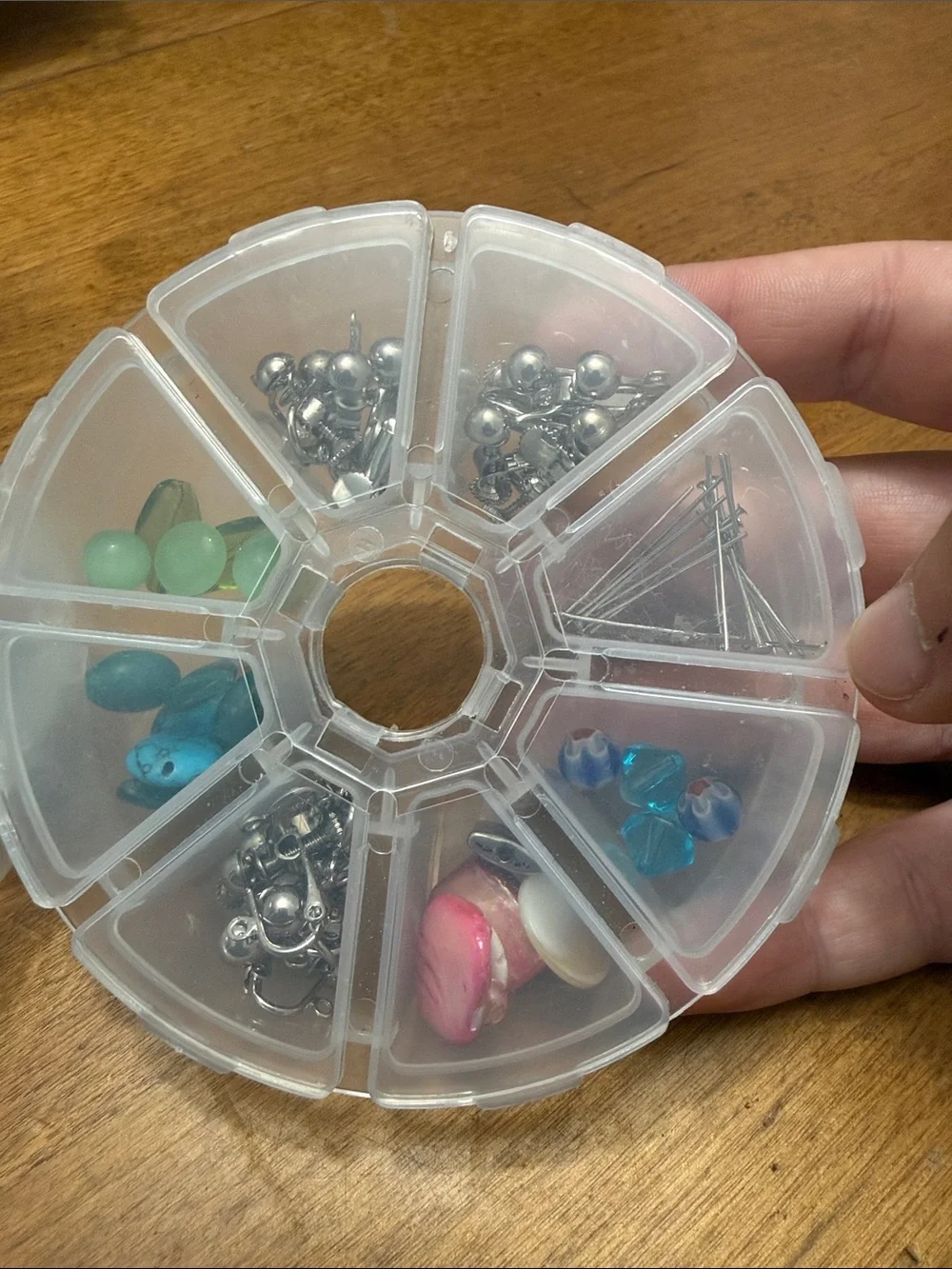 2 Round Jewelry Organizers with Mystery Jewelry